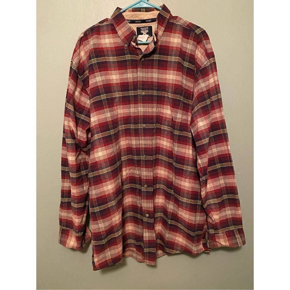 Twenty X Plaid Button Up Long Sleeve Western Shirt Size XL